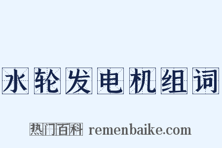 水轮发电机组词是什么意思的图片